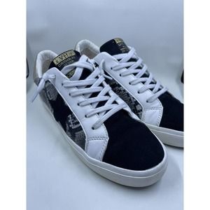 VINTAGE HAVANA White & Black Snake skin Detail Casual & Fashion Sneakers 10Women